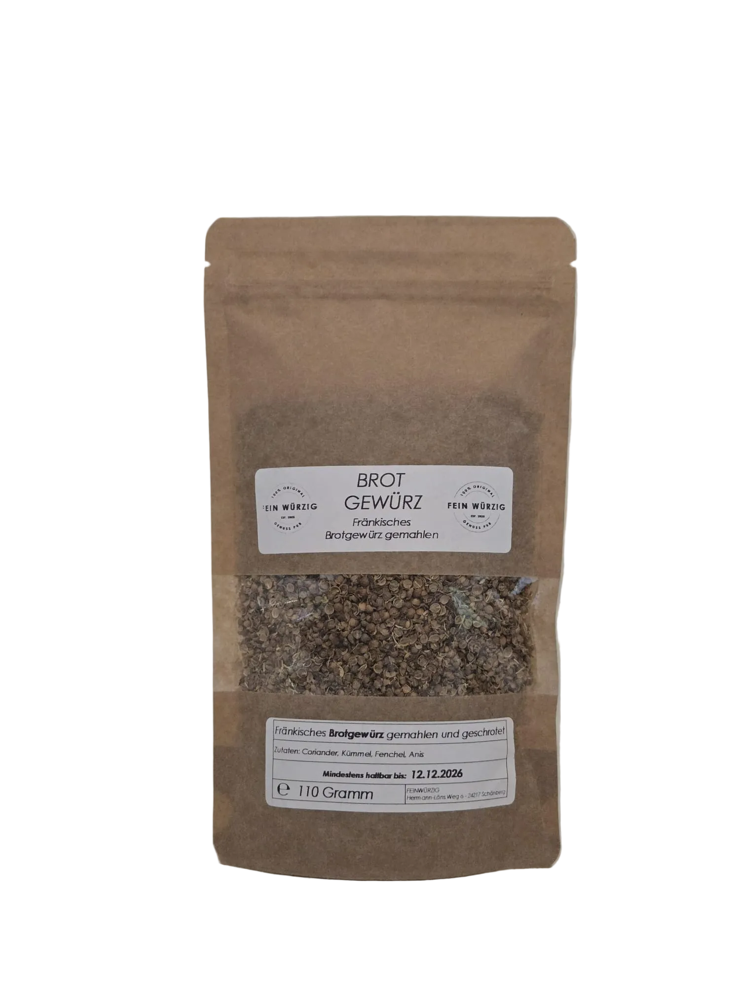 Fränkisches Brotgewürz – geschrotet